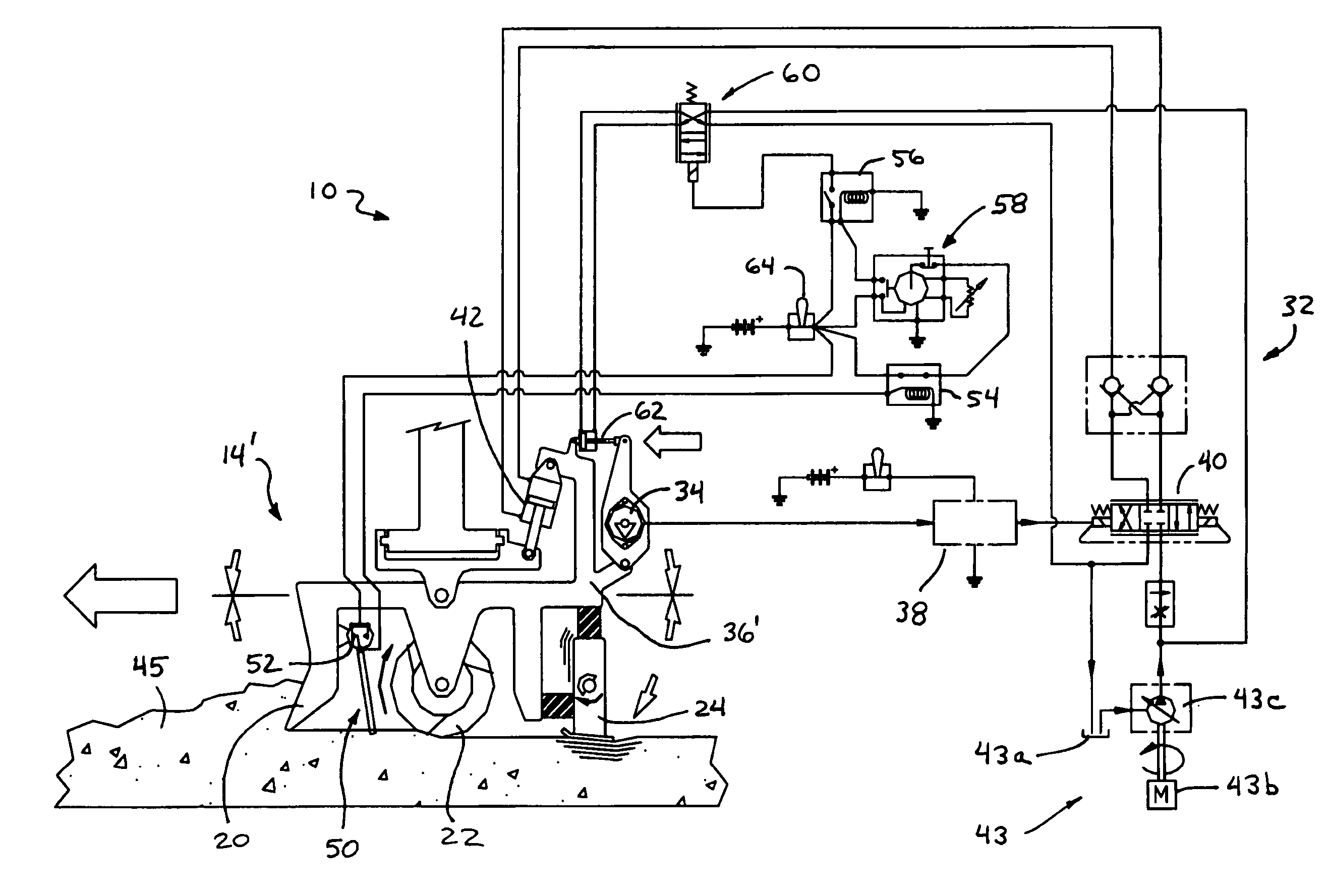 Apparatus and method for improving the control of a concrete screed head assembly