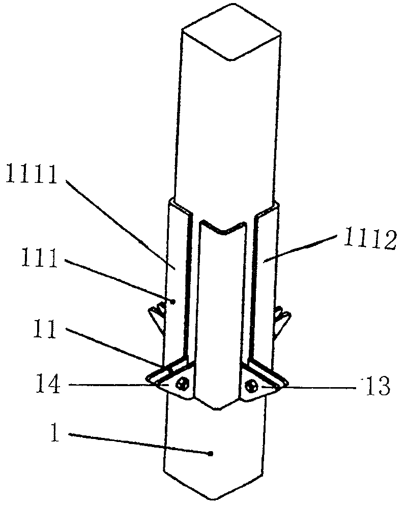 Construction steel frame node structure