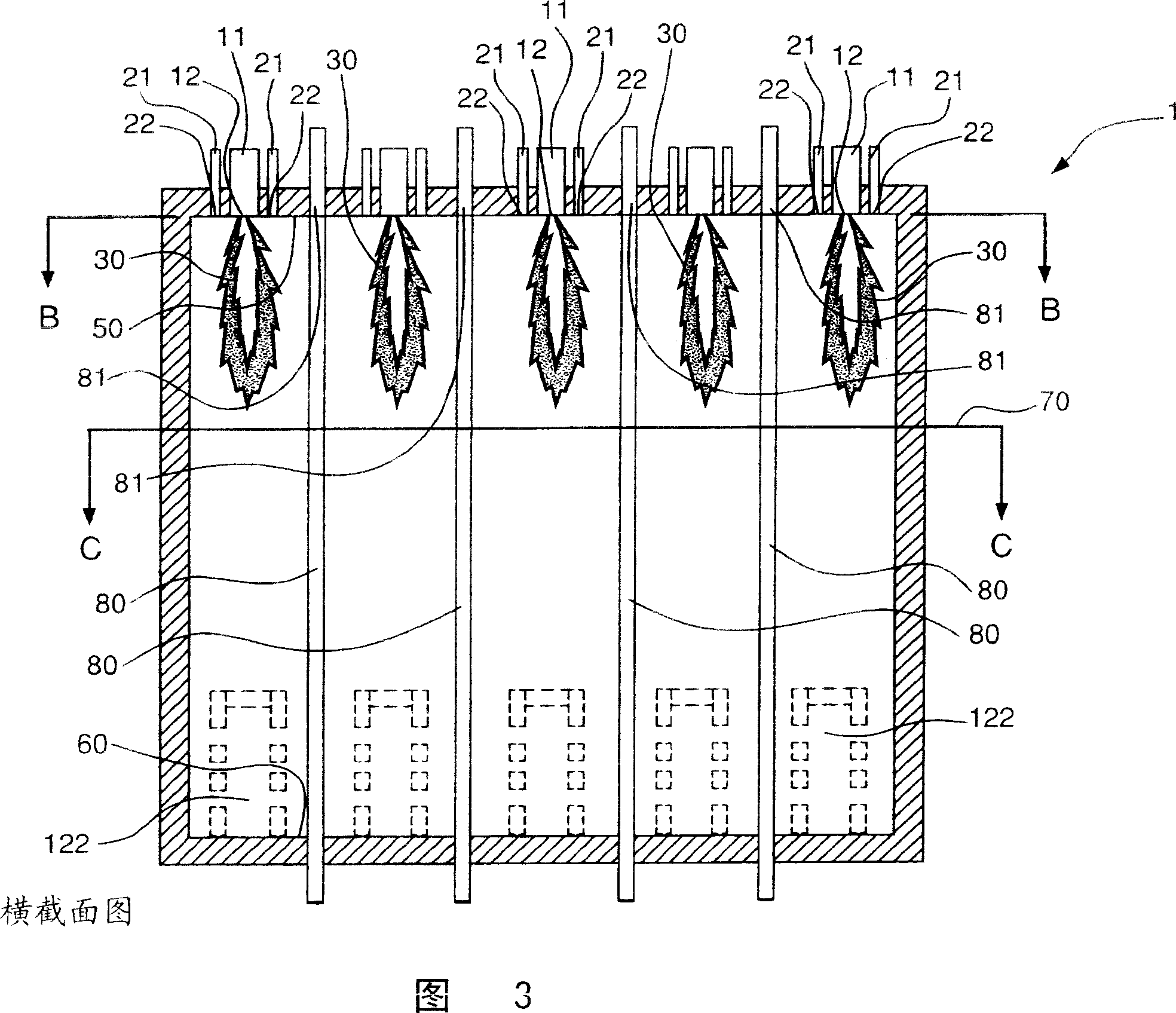 Flame straightening in a furnace