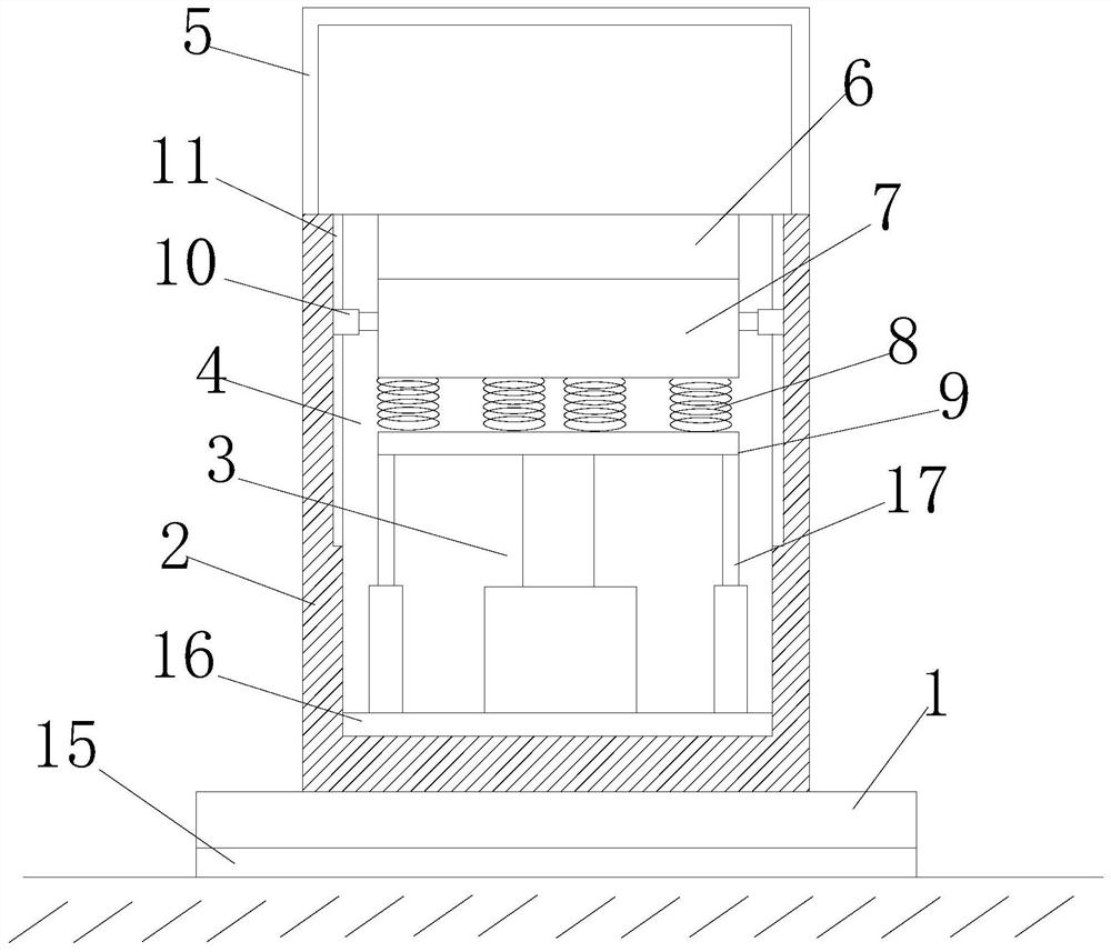 Shock isolation device for cultural relics exhibited in museum and application method thereof