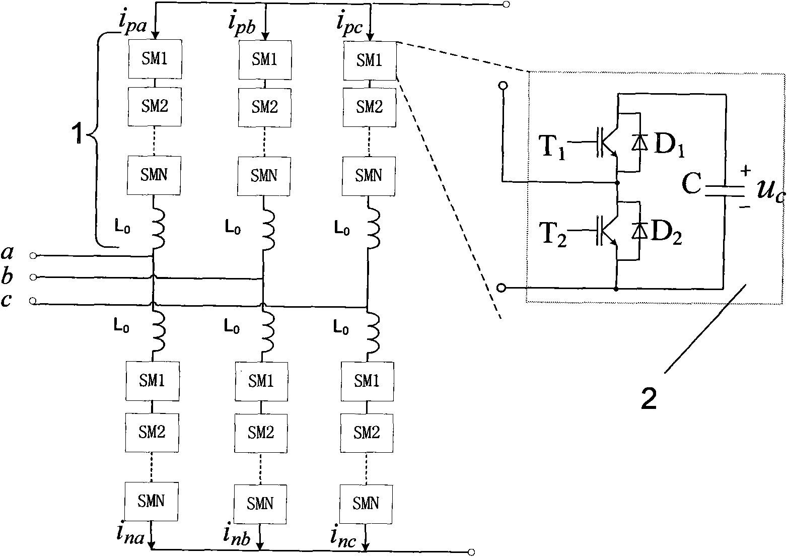 Method for starting three-phase modular multilevel inverter without auxiliary DC power supply