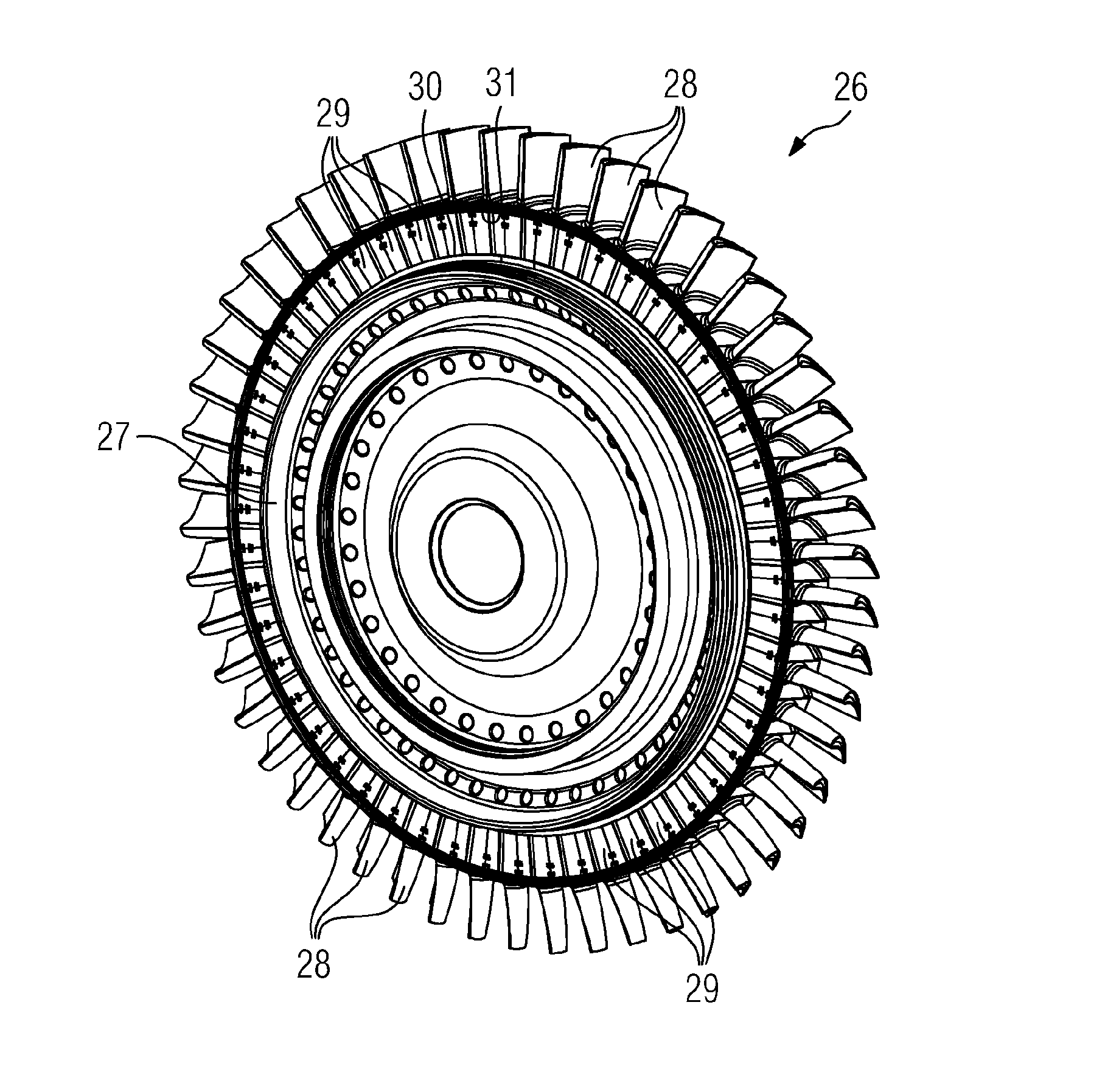 Wheel disk assembly and method for assembling a wheel disk assembly