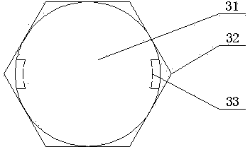 Hexagonal hole punching device