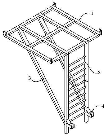 A construction method for an elevator shaft operating platform