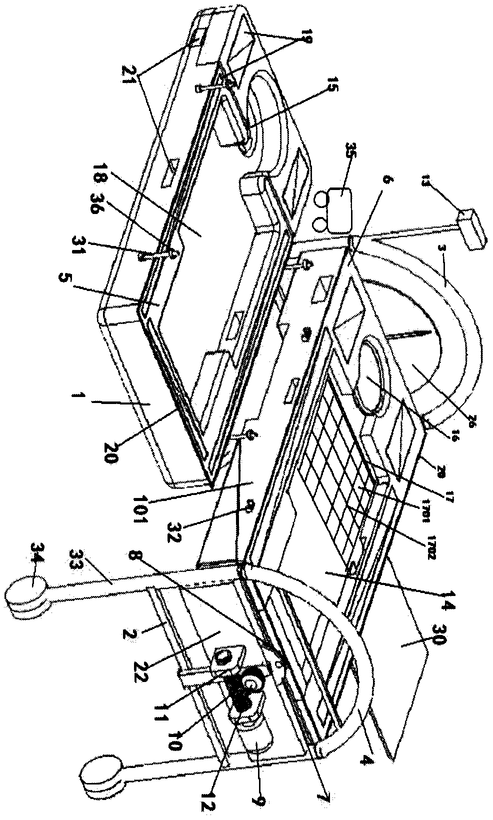 Medical bed with rotation function