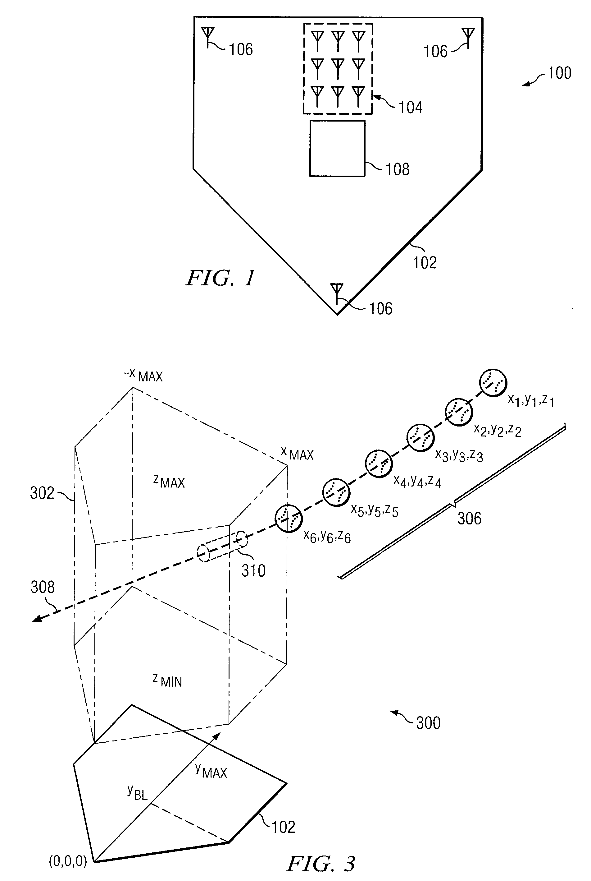 Baseball strike zone detection radar