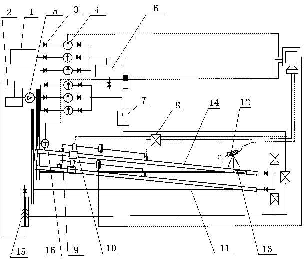 Device and method for measuring annular film thickness in wellbore where vortex drainage gas production tool is located