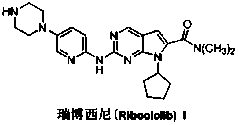 Synthesis method of antineoplastic drug ribociclib intermediate