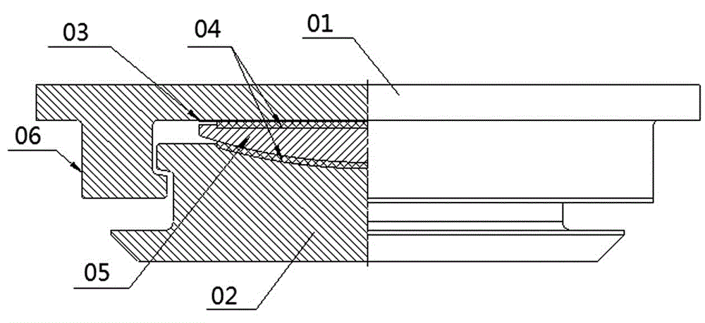 Integral unidirectional sliding hinged support