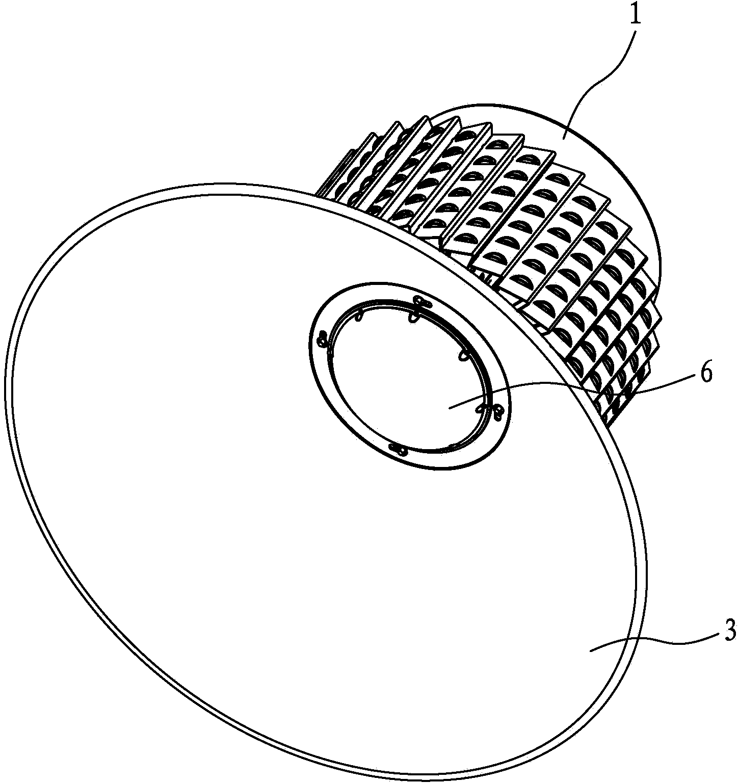 Finned radiator and LED lamp provided with same