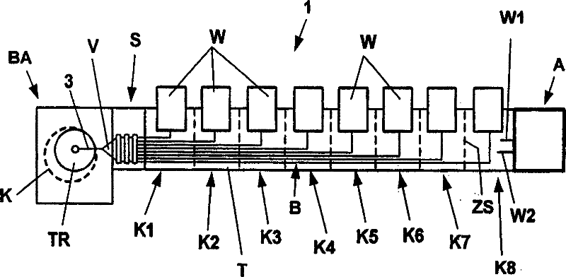 Textile material processing machine