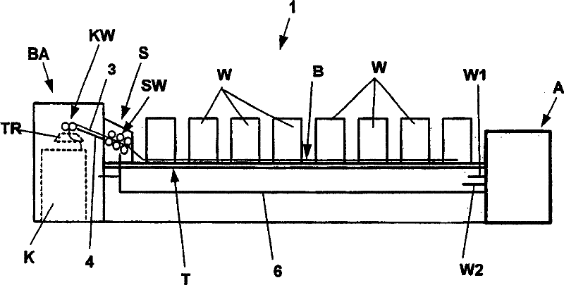 Textile material processing machine