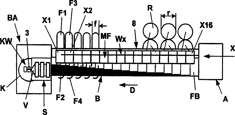 Textile material processing machine