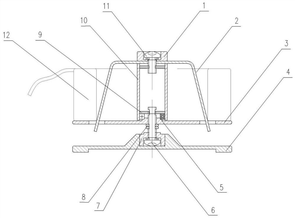 Cable supply rotating table device with damping