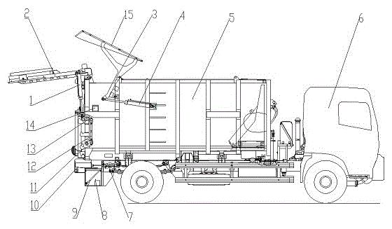 Garbage transfer truck