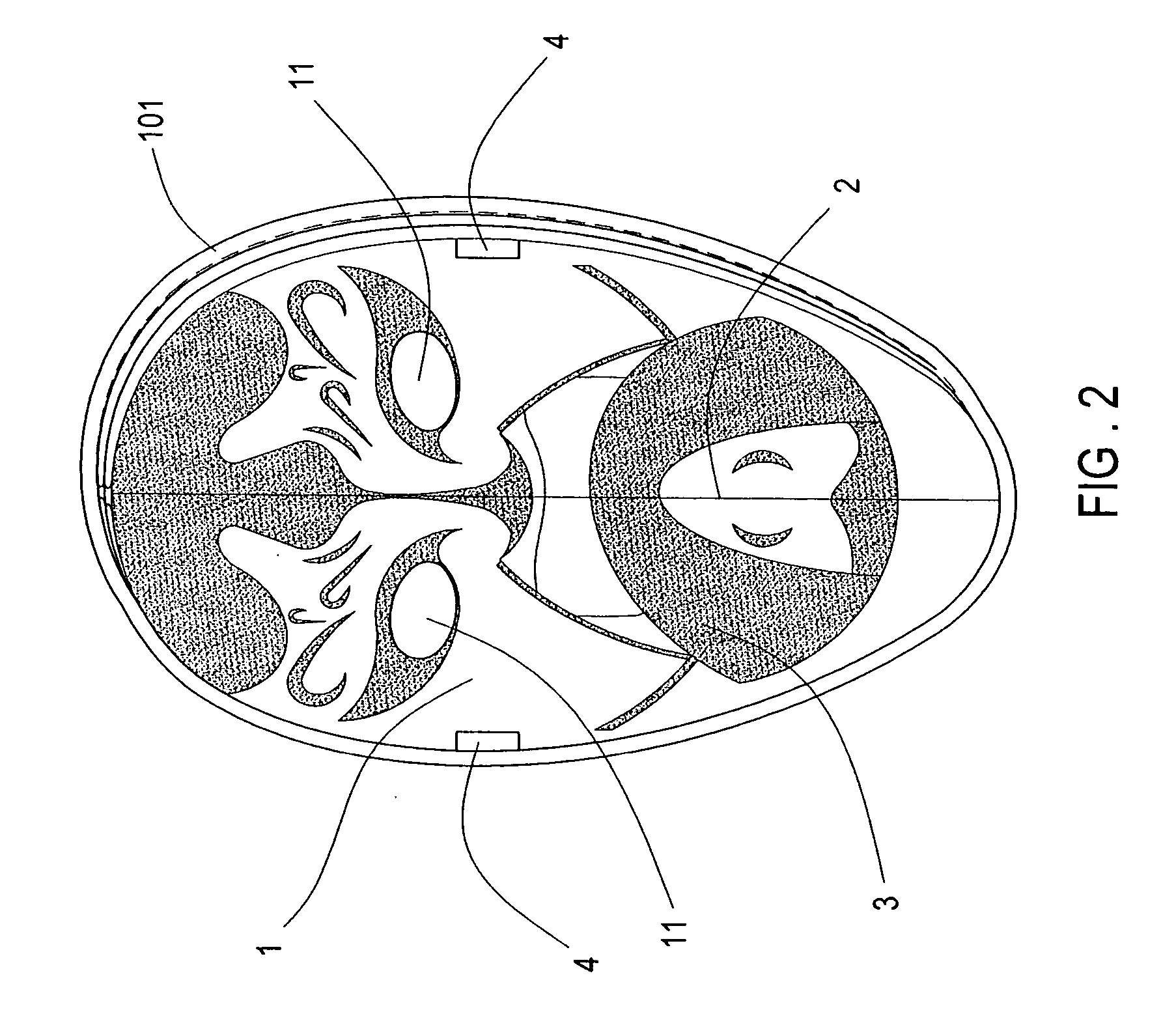 Multi-layer changeable-expression mask structure