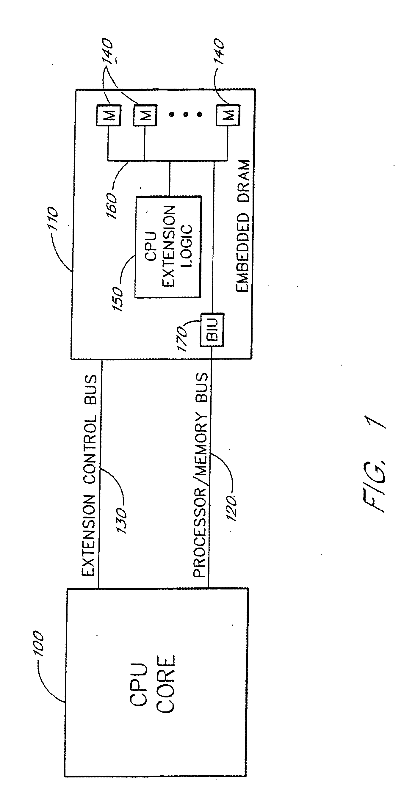 Split embedded dram processor