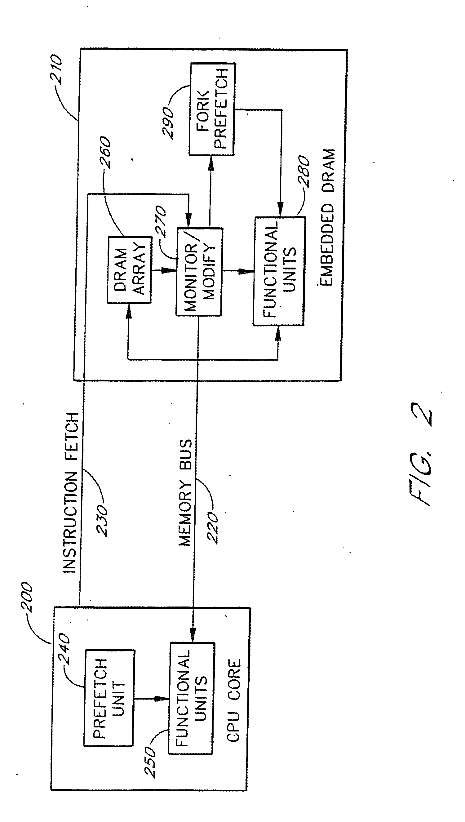 Split embedded dram processor