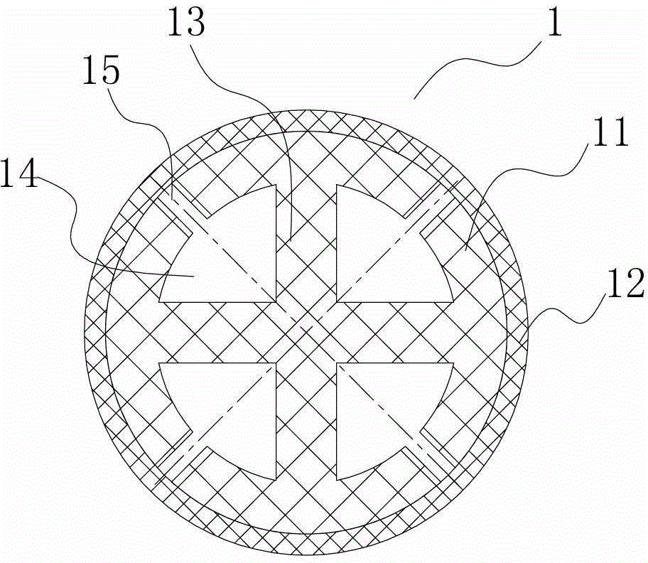 Water-absorbing fiber percolation pipe and dewatering device