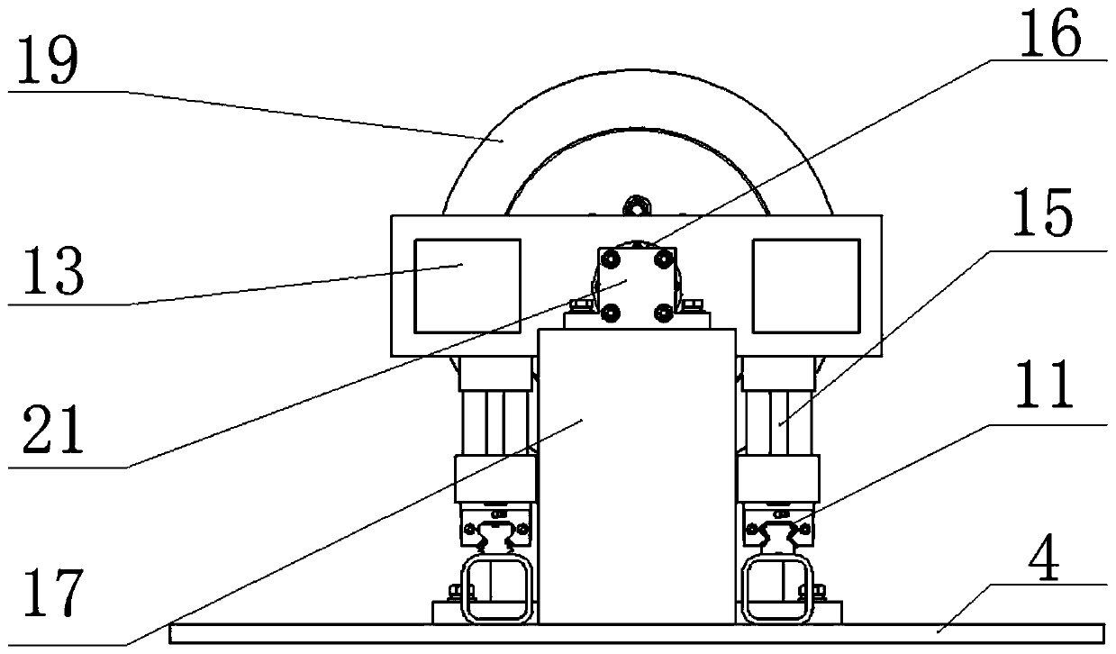 Braking simulation test device and method for km deep mine hoist disc brake