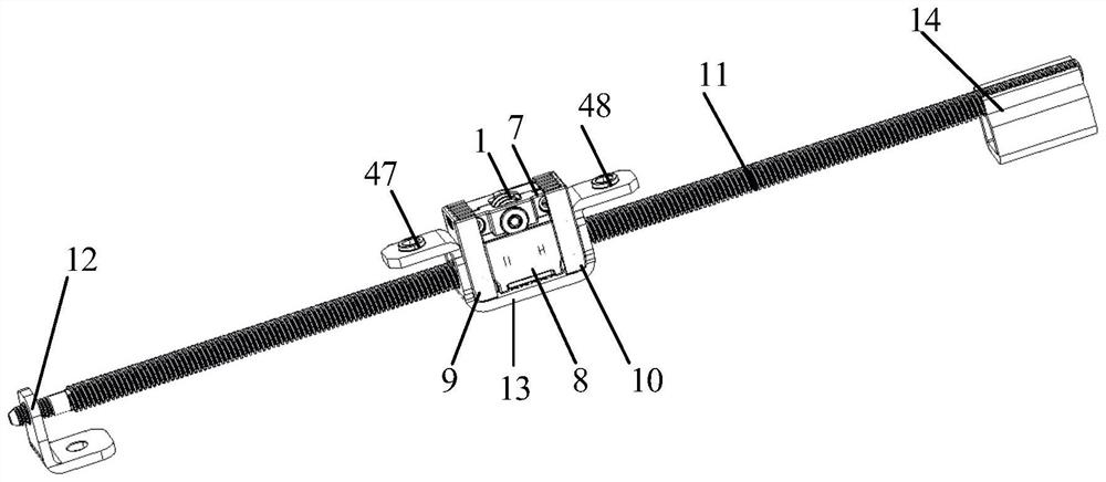 Reinforced horizontal adjusting device and automobile electric seat comprising same