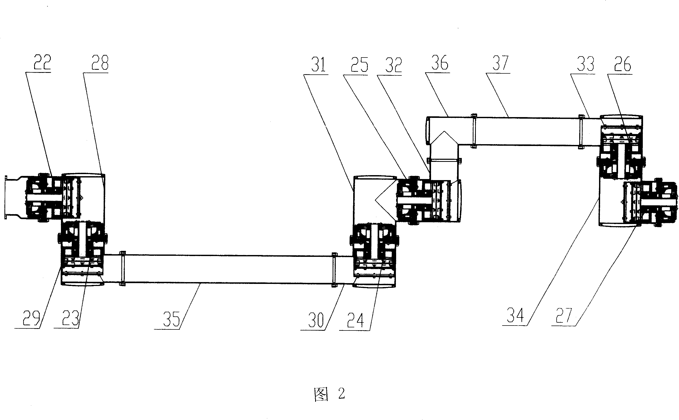 Precisive determining system of mechanical arm location and gesture in space