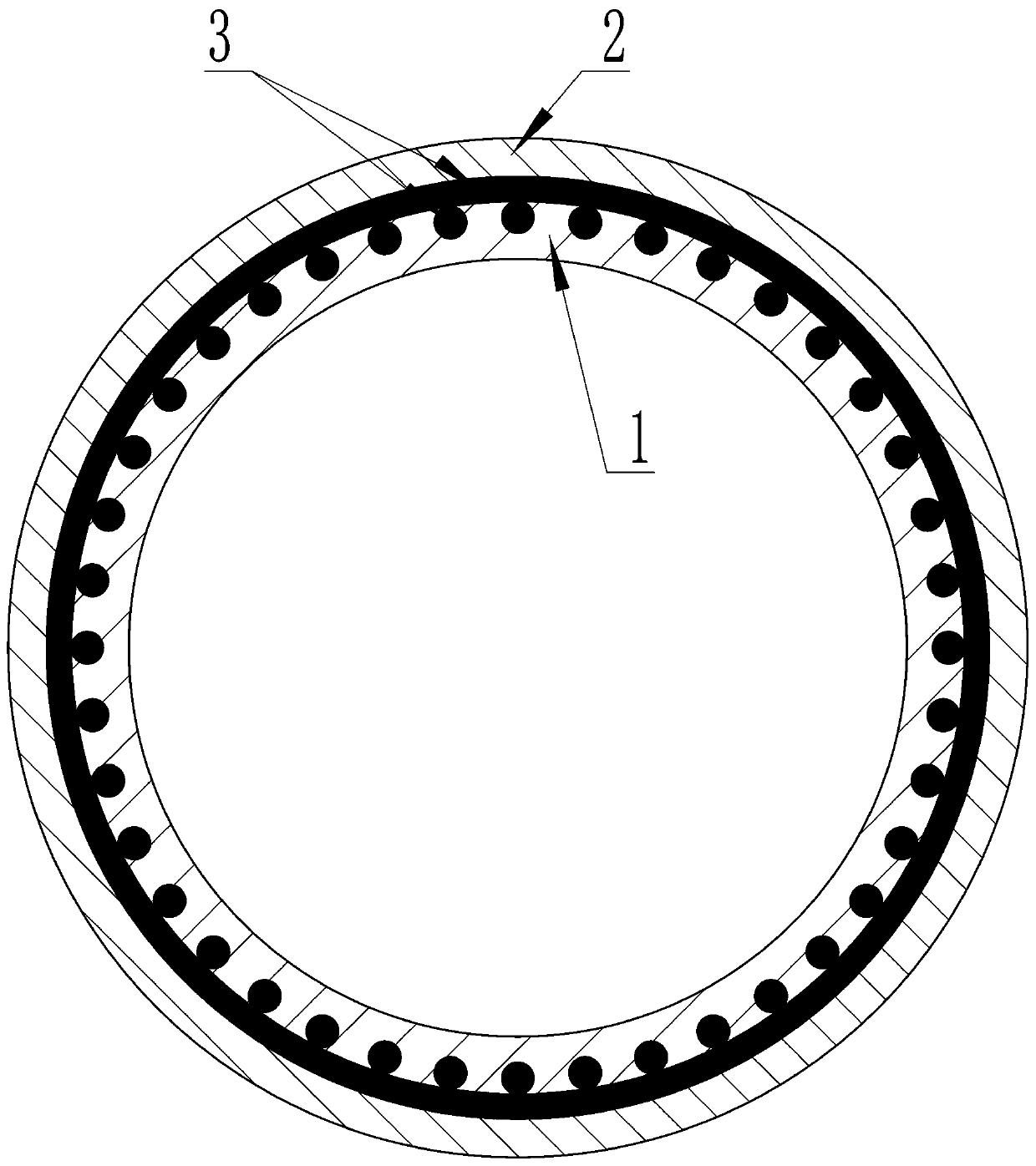 Wear-resistant steel skeleton plastic composite pipe and its manufacturing method and plastic composite mold