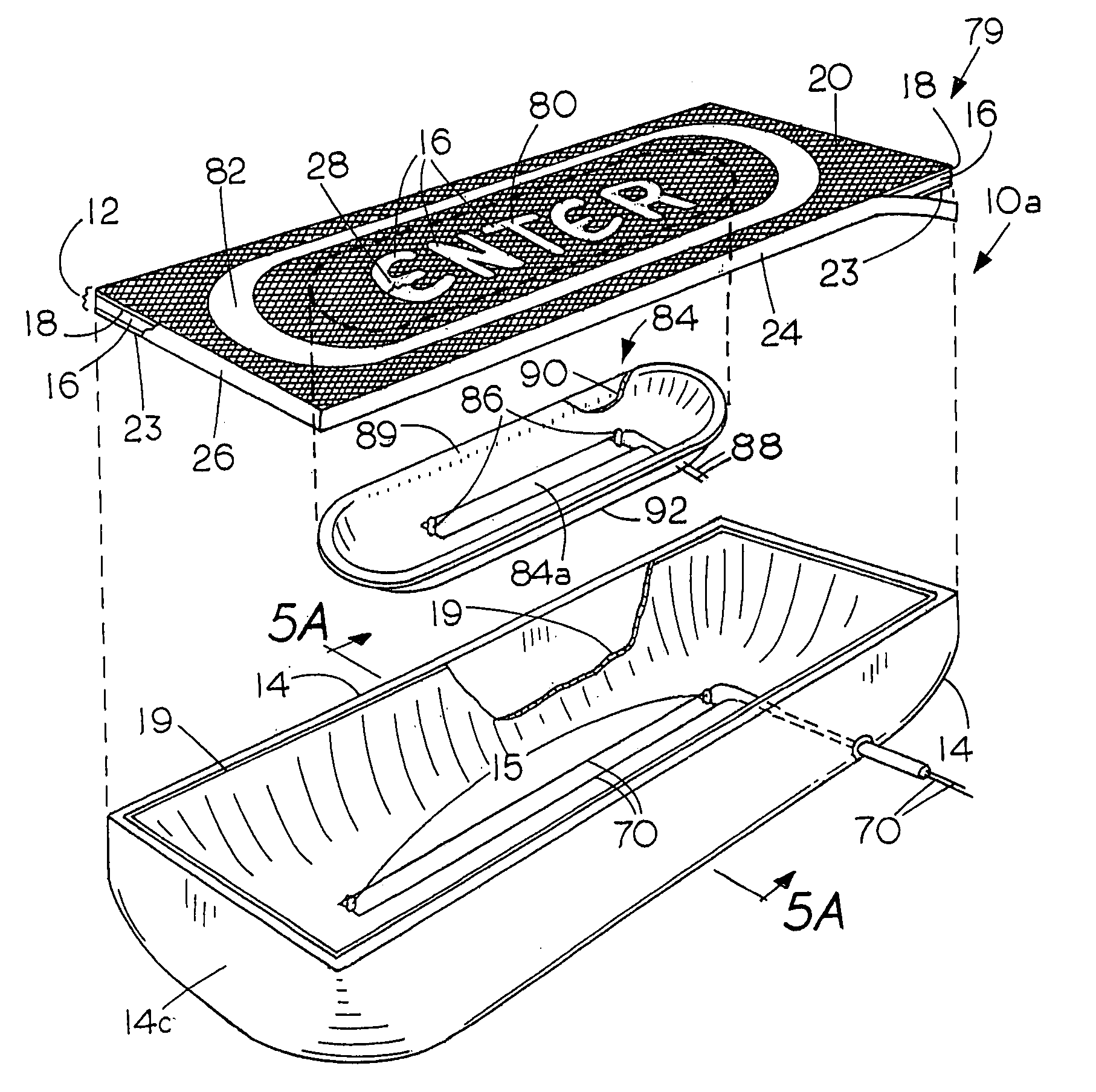 Display sign adapted to be backlit by widely spaced light emitting diodes