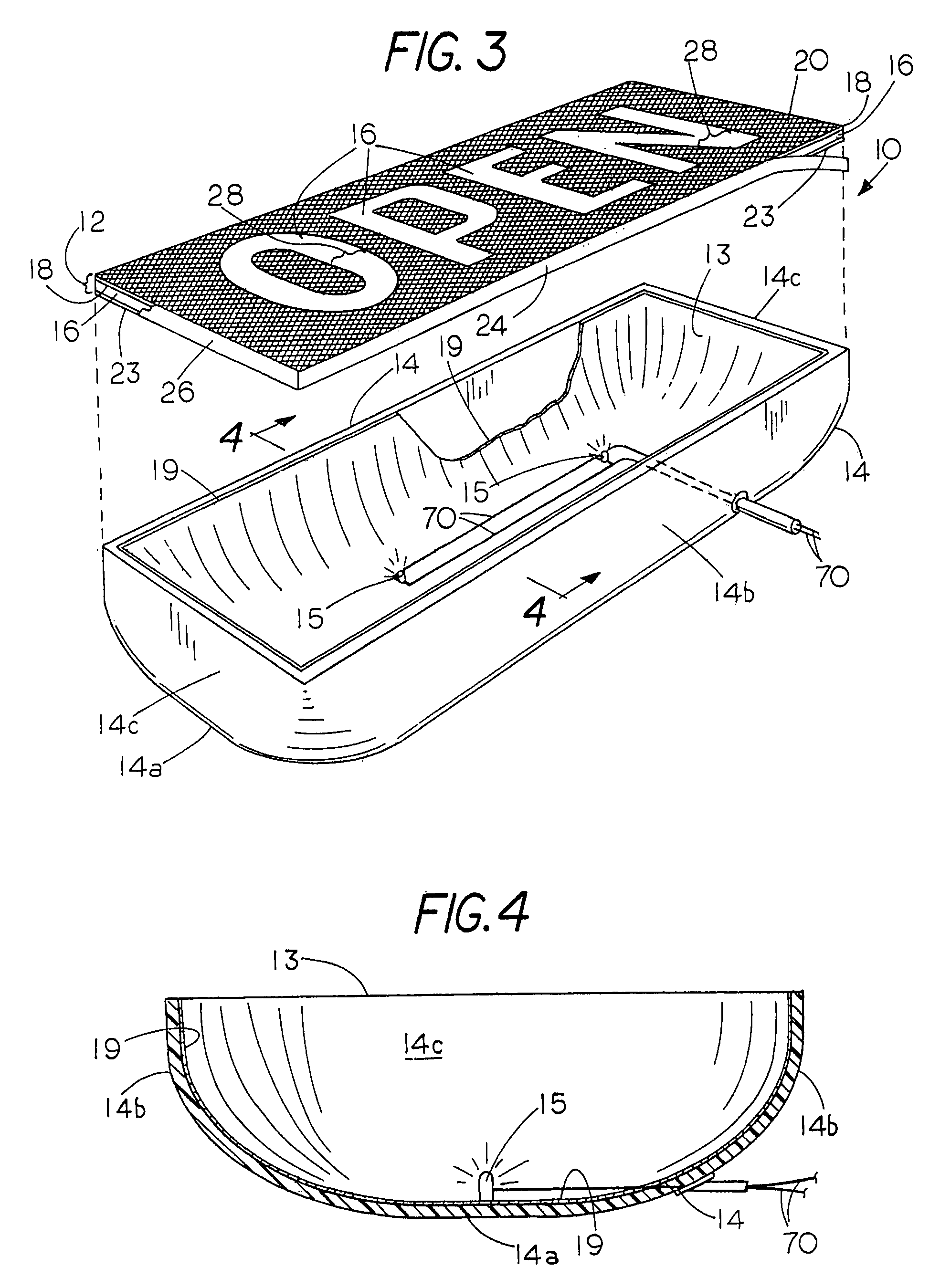 Display sign adapted to be backlit by widely spaced light emitting diodes