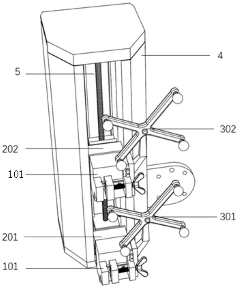 Light force fusion tail end clamping device and positioning control method thereof