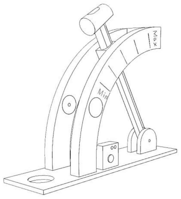 Hammering device, system and method for dynamic characteristic analysis of stator winding end of large condenser