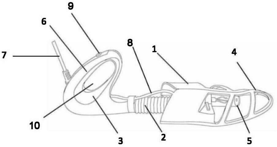 Disinfection equipment used inside a shoe