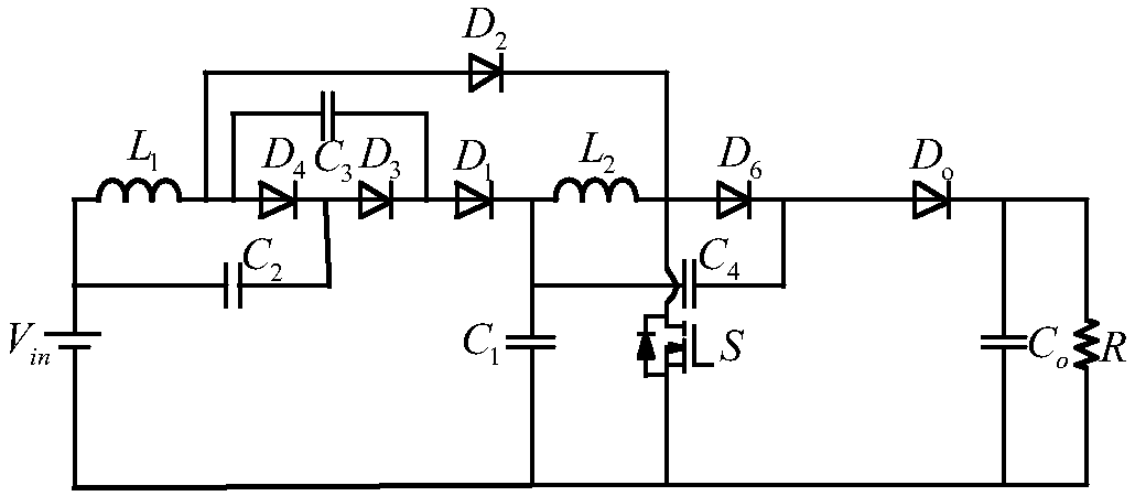 Double-asymmetric-structure high-boost converter suitable for photovoltaic power generation system