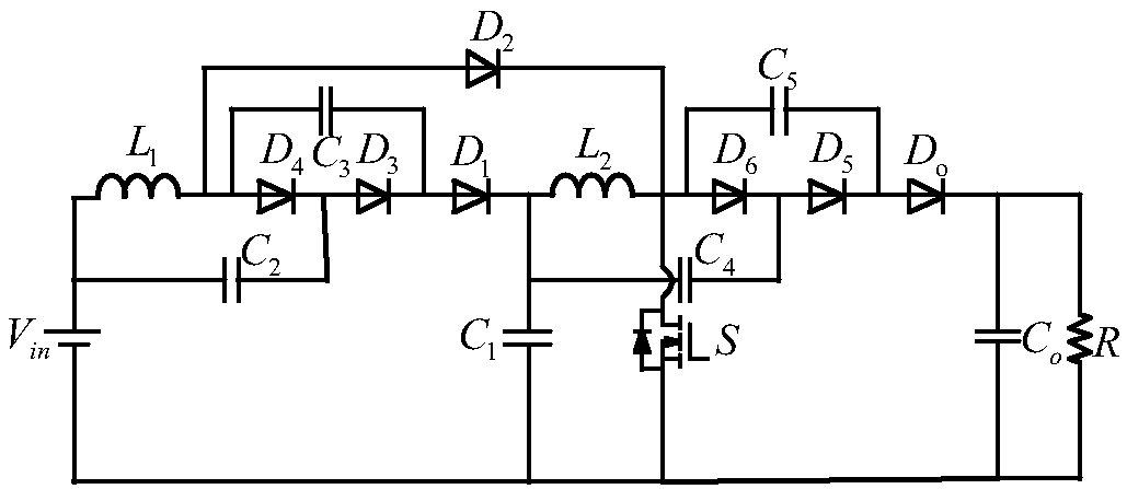 Double-asymmetric-structure high-boost converter suitable for photovoltaic power generation system