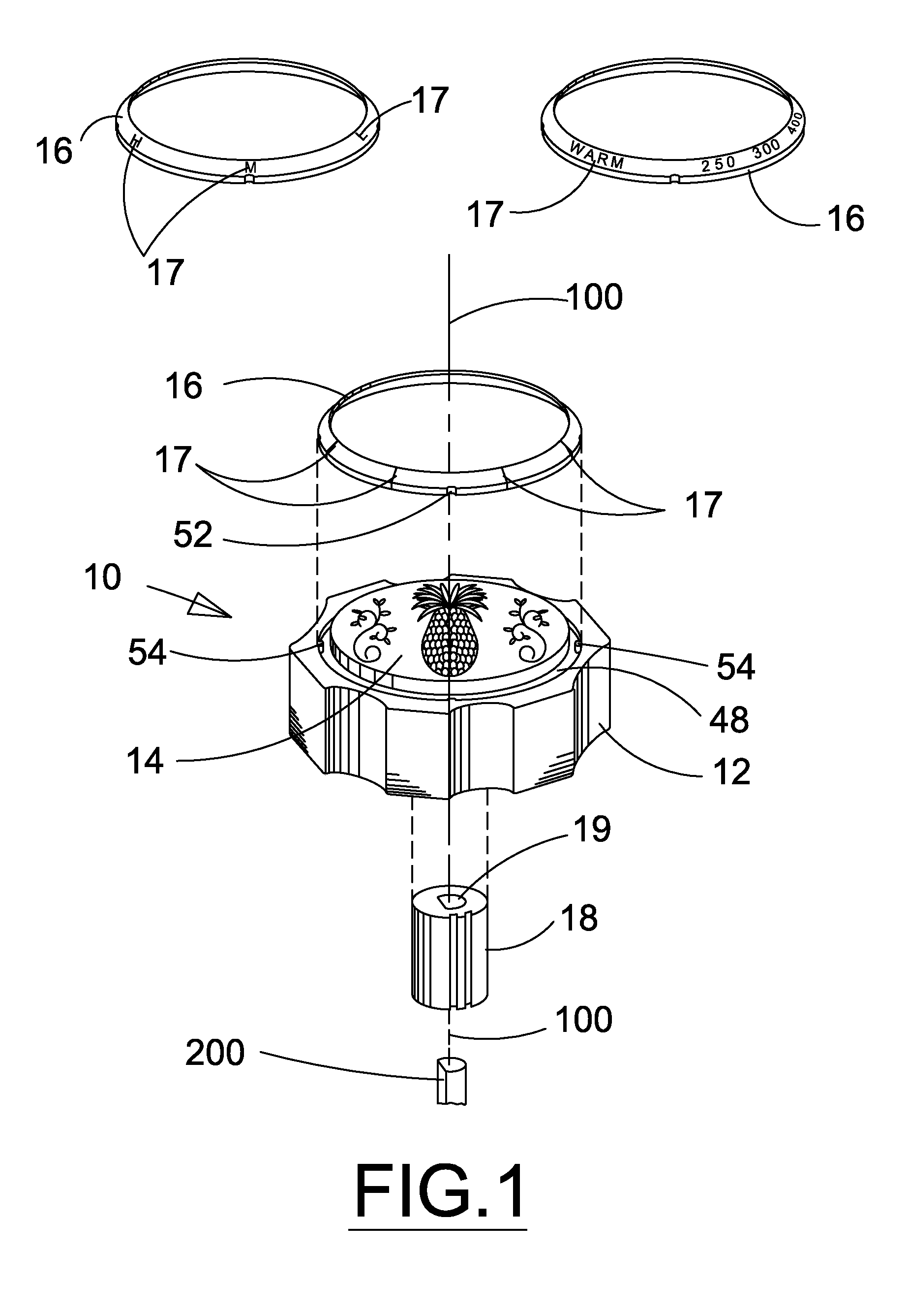 Decorative appliance control knob