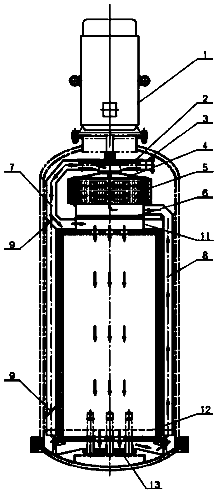 Air cooling system for improving cooling uniformity of vertical vacuum high-pressure air quenching equipment