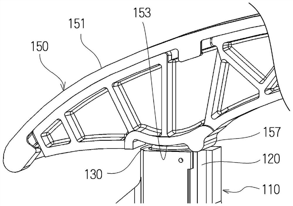 Tensioner unit, oscillating lever, and tensioner