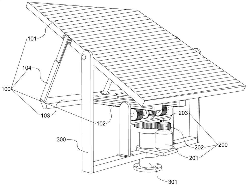 A photovoltaic panel fixing device that optimizes the sunlight angle