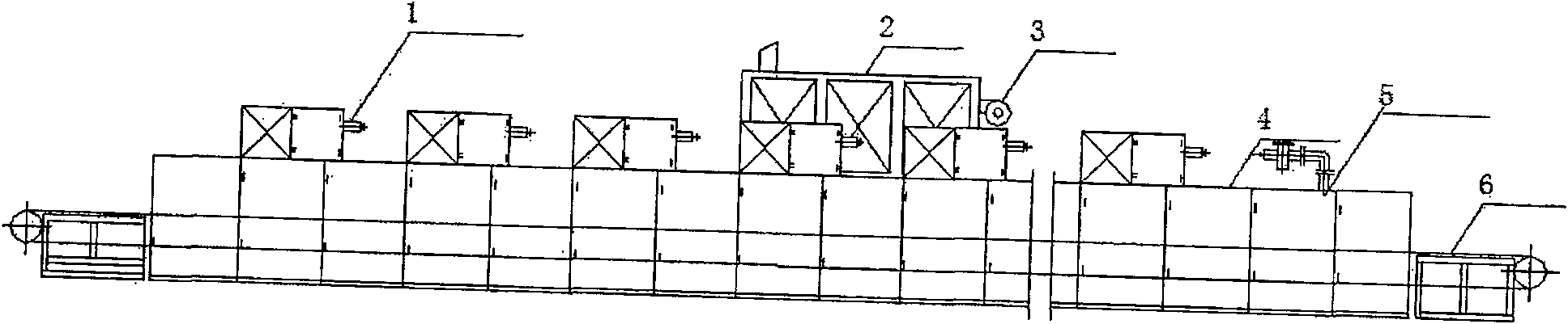 Paper pulp molding drying line based on variable-frequency control technique and preparing process thereof