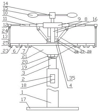 Line tightening device for overhead lines