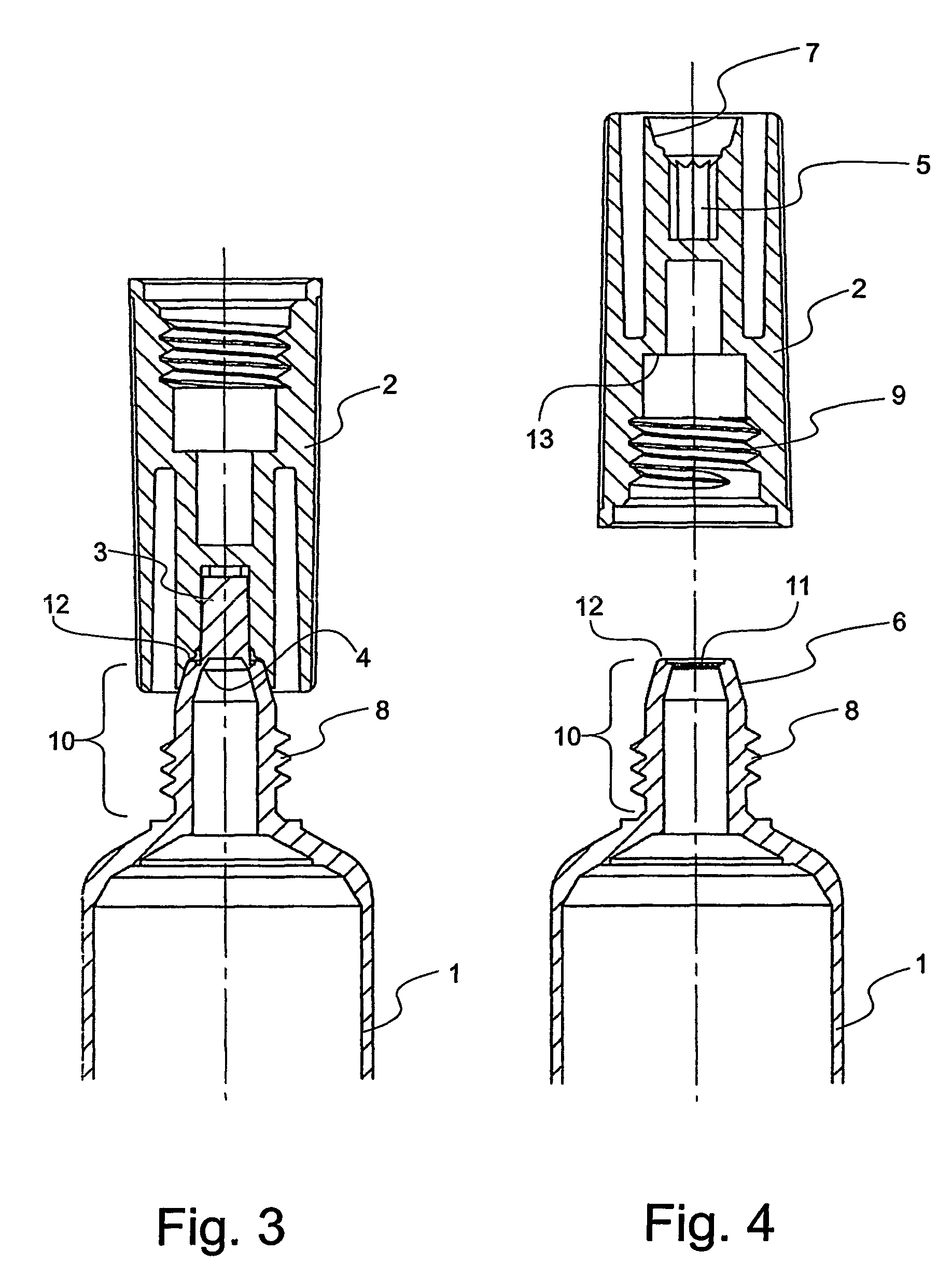 Tamper evident tube closure with twist-away centering