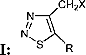 4-halogenated methyl-1,2,3-thiadiazole compounds and preparation method and application thereof