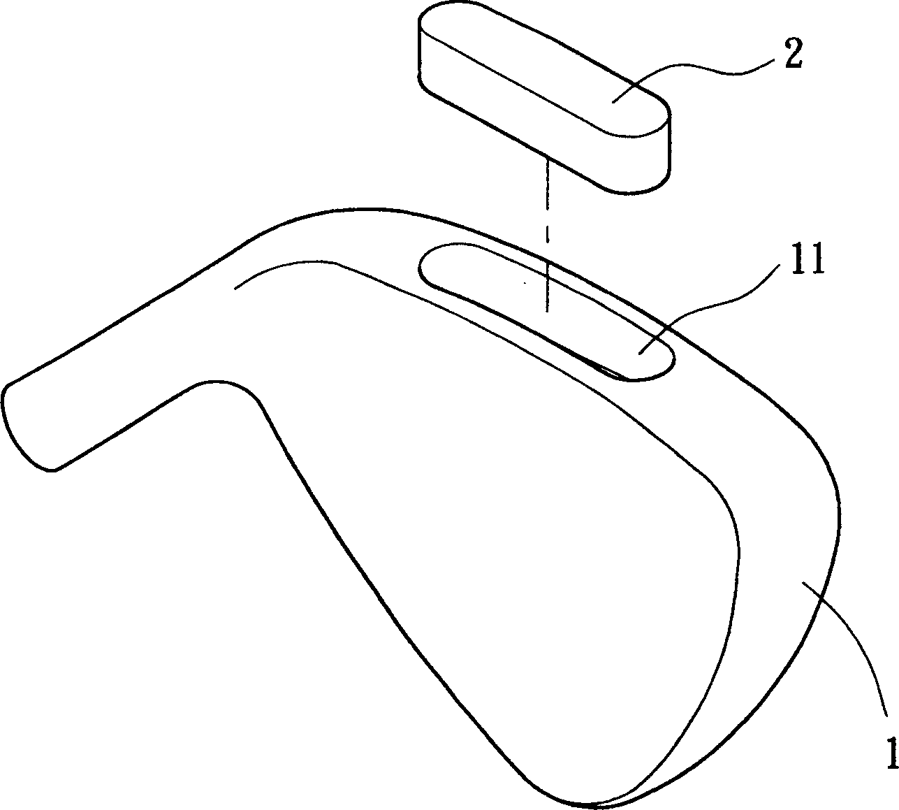 Golf ball head with non-fusion clump weight in welding process