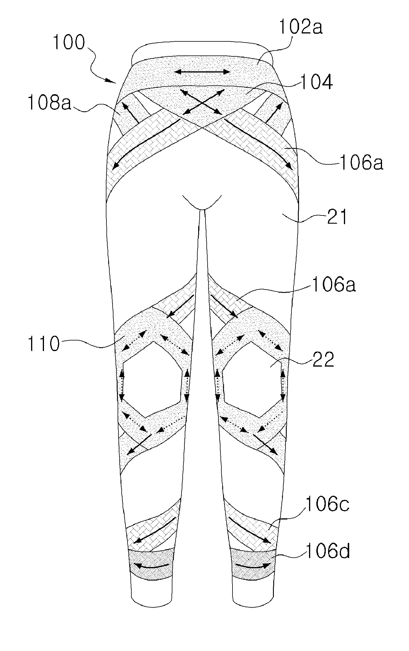 Body shape-correcting trousers