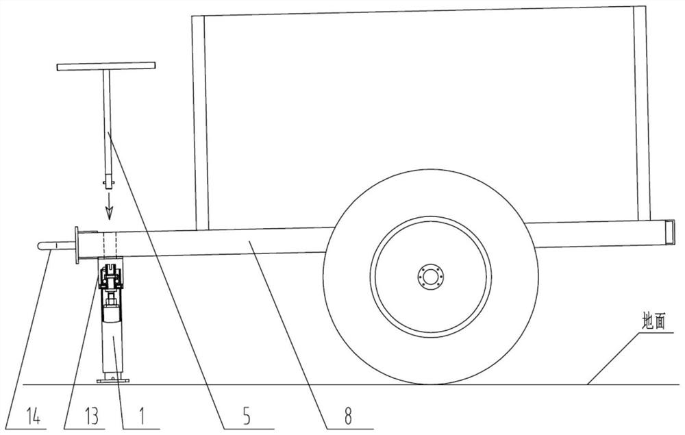 Trailer supporting leg mechanism