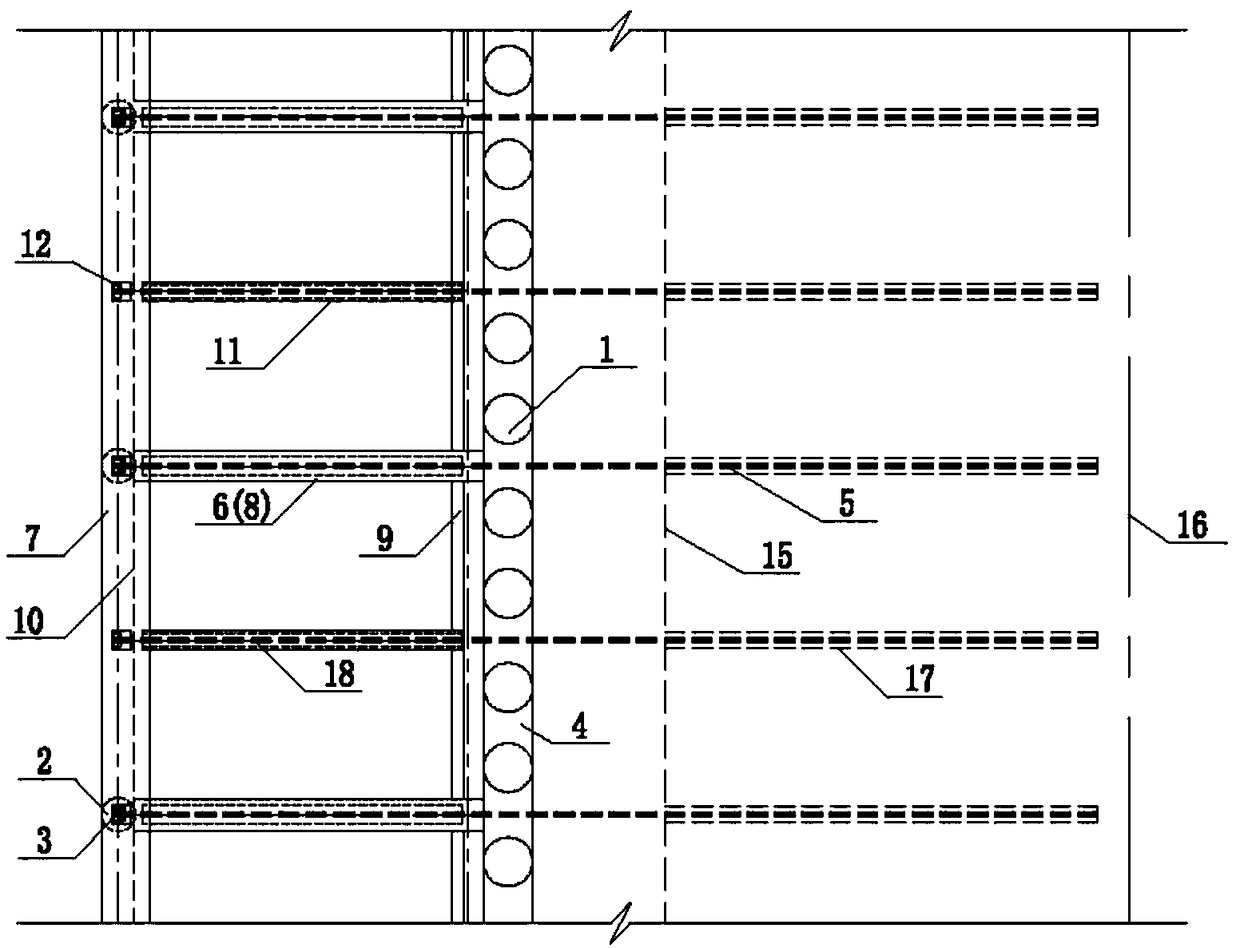 A truss-anchor support structure for foundation pit support