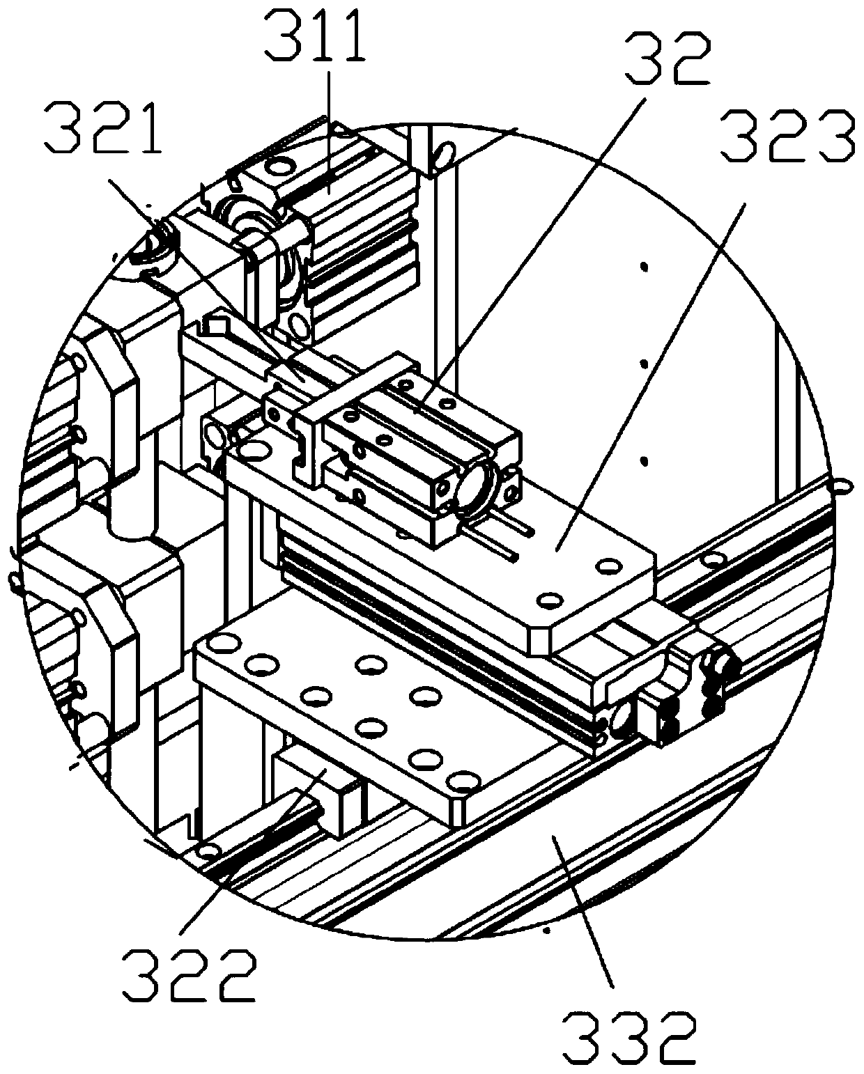 Production line of back door stay assy