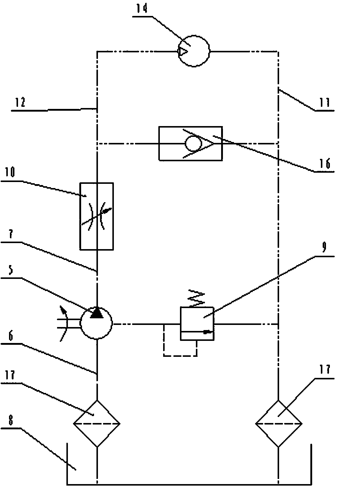 Hydraulic driving device for draught fan of pneumatic type seeding machine