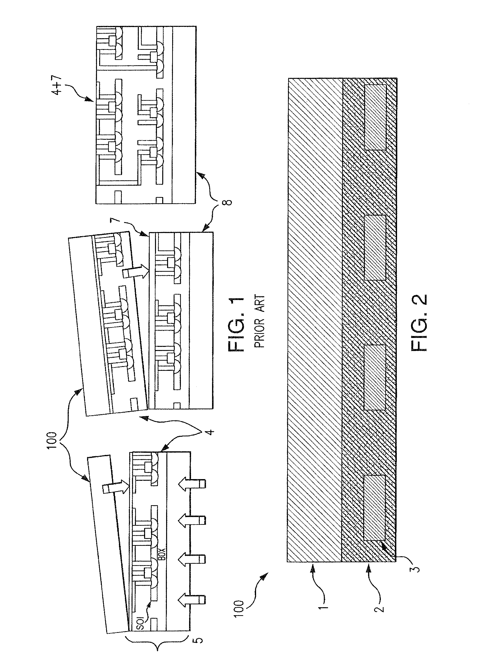 Temporary substrate, transfer method and production method