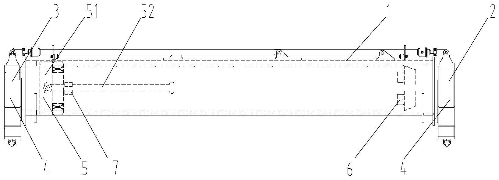 Single-girder hanger and reach stacker